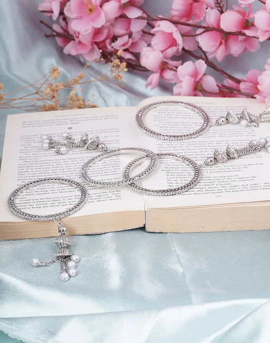 Zircon Diamond Stone | Traditional Girl’s Bangles-bellabangles