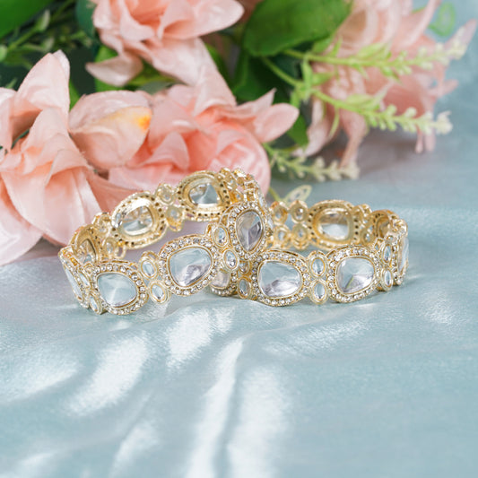 Royal Kundan Gold Finish Bangles