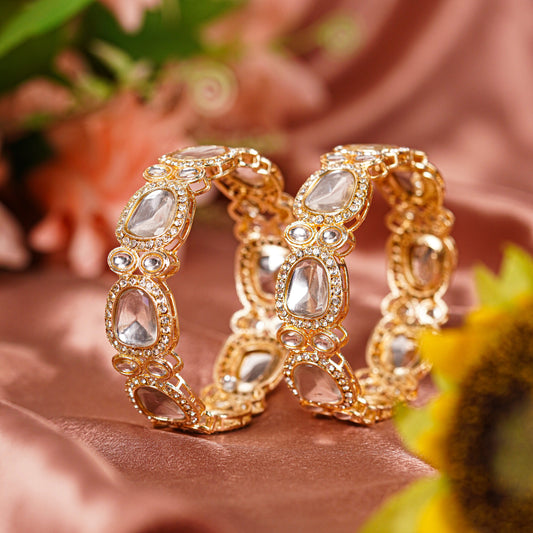 Royal Kundan Gold Finish Bangles