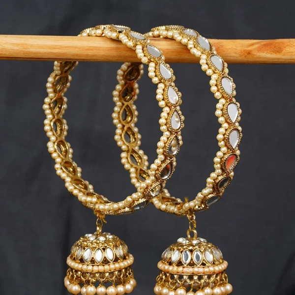 Classic Mirror with kundan Bangle - Image 3