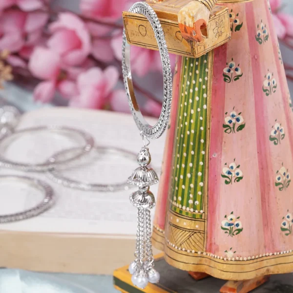 Zircon Diamond Stone | Traditional Girl's Bangles-bellabangles - Image 3